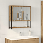 Vannitoa peegelkapp k&auml;sit&ouml;&ouml;tamm 60 x 16 x 60 cm tehispuit