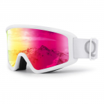 Qunature White Ski Goggles for Adults - White