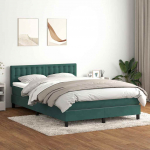 Box vedruvoodi madratsiga tumeroheline 160x220 cm samet