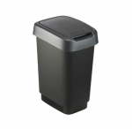 ROTHO Twist Silver - trash bin &ndash; 50l
