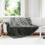 Valej&otilde;hvikaristu tekk tumehall 240 x 270 cm pol&uuml;ester