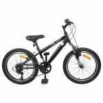 Kids mountain bike 24 tolli 6-speed 8-12 aastastele must