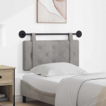 Rippuv peatoe seinale kinnitatav helehall 90 x 55 x 5 cm samet