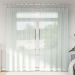 Aasadega voilee kardinad 2 tk, helehall, 140 x 225 cm