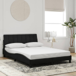 Voodiraam ilma madratsita hanko, must, 140x190 cm, samet