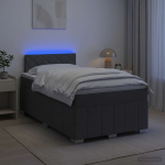 Vedruvoodi madratsiga led-ribadega tumehall 120 x 200 cm kangas