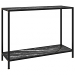 Konsoollaud, must, 100 x 35 x 75 cm, karastatud klaas