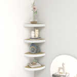 Nurgariiulid 4 tk, tamm ja valge, 35 x 35 x 3,8 mdf