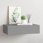 Sahtliga seinariiul, hall 40x23,5x10 cm mdf