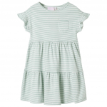 Laste volangidega kleit, m&uuml;ndiroheline, 128