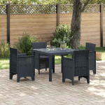Aia s&ouml;&ouml;gilaudade komplekt 5 pcs antratsiit polt rattan