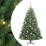 Kunstlik kokkupandav j&otilde;ulupuu roheline 150 cm pvc ja metall