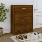 Jalatsikapp, pruun tamm, 63 x 24 x 81 cm, tehispuit