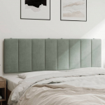 Voodipeatsi padi hanko, helehall, 160 cm, samet
