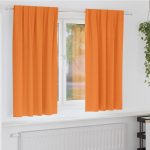 Kardinad r&otilde;ngastega 2 pcs oranž 175 x 140 cm pol&uuml;ester