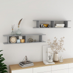 Seinariiulid 2 tk, betoonhall, 105x18x20 cm, puitlaastplaat