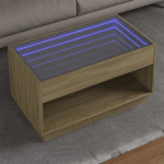 Kohvilaud led-tuledega, sonoma tamm, 90x50x50 cm