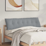 Seljatugi padi helehall 160 x 19 x 50 cm kangas