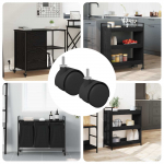 Ratastel 2 pcs must 40,1 x 40,1 x 37,8 mm pp ja raud