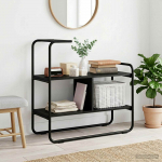 Konsoollaud must tamm 80 x 35 x 75 cm tehispuit