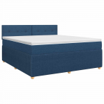 Vedruvoodi madratsiga peaga sinine 160 x 200 cm kangas
