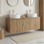 Vannitoa kapikomplekt 3 tk artisan tamm 49,5 x 44,5 x 65 cm