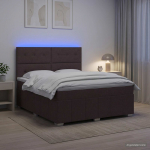 Led kastivoodiga madrats peaga tume pruun 180 x 200 cm kangas