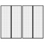 Putukakaitse uksekardinad 2 tk, magnetplokid, must 220x130 cm