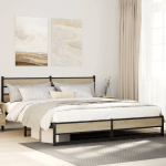 Metallist voodiraam ilma madratsita sonoma tamm 200x200 cm