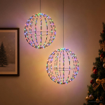 J&otilde;ulufiniaalne valgus 2 tk 320 led-i rgb l&auml;bim&otilde;&otilde;t 50 x 52 cm
