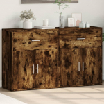 Puhvetkapid 2 tk, suitsutatud tamm, 60 x 31 x 70 cm, tehispuit