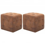 Tumba 2 tk, pruun, 30 x 30 x 30 cm, kunstseemisnahk