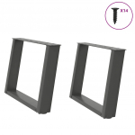 Kohvilaua jalad u-kujulised 2 tk, antratsiithall, 60 x (42-43) cm, teras