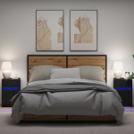 Led voodi&ouml;&ouml;t&uuml;kk 2 pcs must tamm 38 x 34 x 61 cm tehispuit
