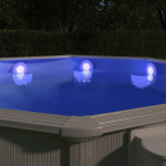 Sukeldatav ujuv basseini led-lamp, puldiga, valge