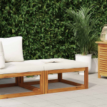 Jalatugi kreemjasvalge padjaga, akaatsiapuit