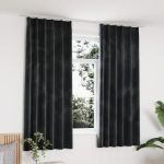 Pimendavad kardinad 2 tk konksud, samet, antratsiit, 140x175 cm