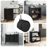 Ratastel 12 pcs must 40,1 x 40,1 x 37,8 mm pp ja raud