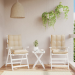 Madala seljatoega toolipadjad 2 tk, beež, oxford kangas