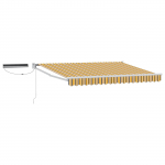 Elektriline varikatus kollane ja hall 3,5 x 2,5 m alumiinium