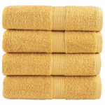 Premium-klassi pesur&auml;tikud solund 4 tk kuldsed 30 x 30 cm 600 g/m&sup2;