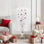 Tehisj&otilde;ulupuu koos 150 led-iga valge 120 cm pvc ja teras