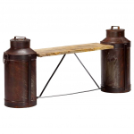 Piimap&uuml;ttidega esikupink, 150 x 33 x 64 cm, mangopuit