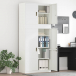 Hoiukapp 2 tk valge 90 x 40 x 210 cm teras lukustatav