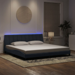 Voodiraam led ilma madratsita hanko, tumehall, 200x200 cm, samet