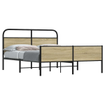 Metallist voodiraam ilma madratsita sonoma tamm 150x200 cm