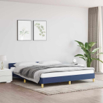 Voodiraam peatsiga ilma madratsita sinine 160x200 cm kangas