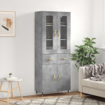 K&otilde;rge kapp, betoonhall, 69,5 x 34 x 180 cm,tehispuit