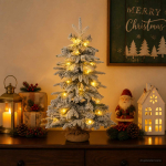 Mini j&otilde;ulupuu 45 cm 25 led-i soe valge pvc ja pe