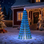 Led j&otilde;ulupuu 150 cm 240 led-i sinine teras roheline